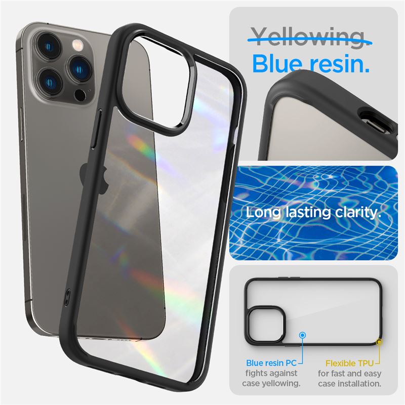 Husa de protectie hibrida Spigen Ultra Hybrid pentru iPhone 14 Pro Max, negru mat (iPhone 14 Pro Max, ACS04817) by www.silkase.ro